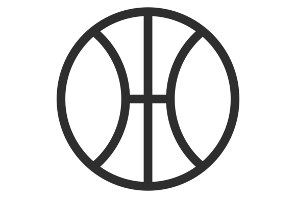Basketball Ball Line Icon for Graphics and Illustrations