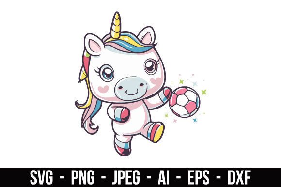 Fantasy Unicorn Football Game SVG Graphics and Illustrations Review