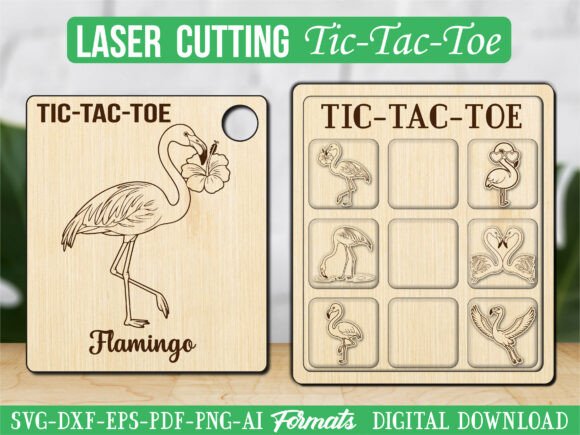 Flamingo Bird Tic Tac Toe Puzzle Game