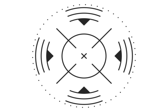 Game Crosshair Hud Element Tech Screen Graphics & Illustrations