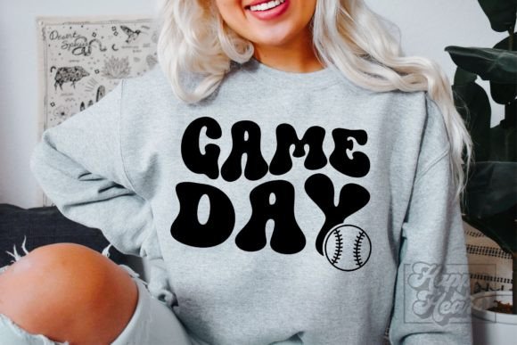 Game Day Baseball SVG & Baseball Mom PNG Graphics for Crafts