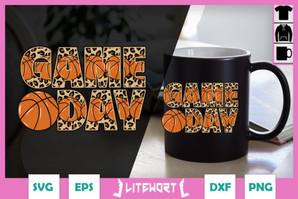 Game Day Leopard Basketball SVG for Branding & Crafts
