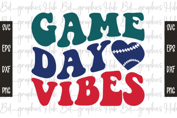 Game Day Vibes RETRO SVG for Graphics & Crafts