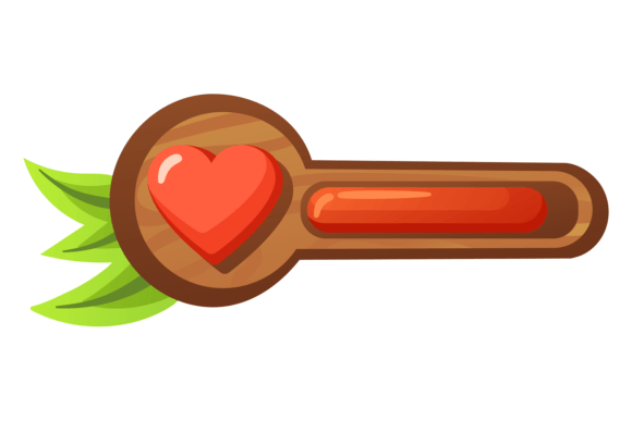 Health Bar Cartoon GUI: Game Graphics & Illustrations