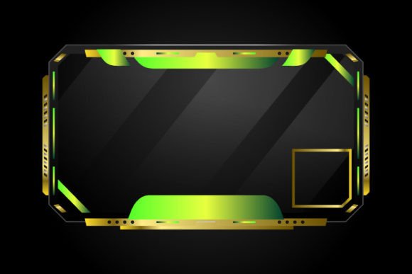 Modern Green Game Overlay Stream Panel Graphics