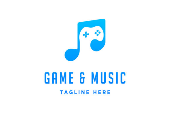 Music Game Logo Design Vector for Graphics and Logos