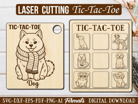 Puppy Baby Dog Tic Tac Toe: Laser Engraving Graphics Review