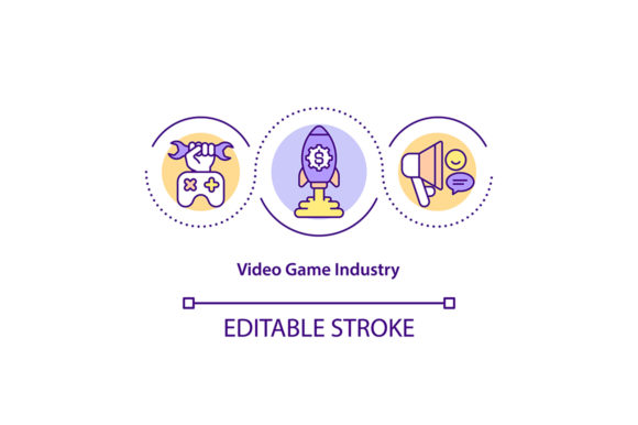 Video Game Industry Concept Icon Graphics